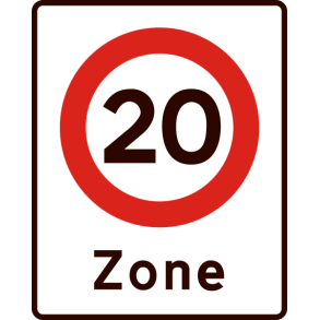 E68,4-20 - Zone med lokal hastighedsbegrænsning