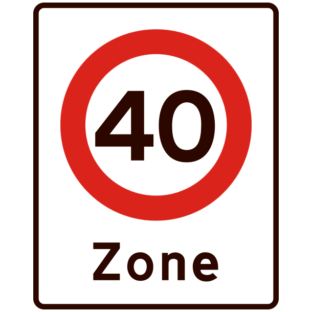 E68,4-40 - Zone med lokal hastighedsbegrnsning - 50x40cm