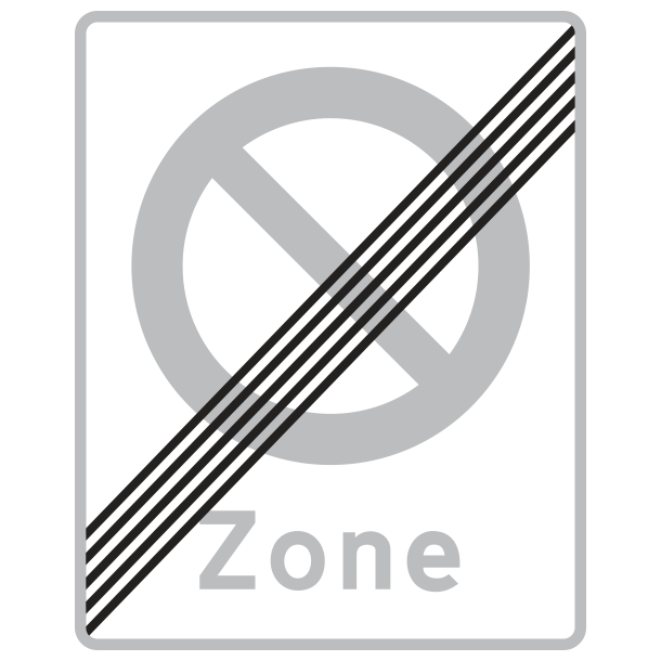 E69 - Ophr af zone med parkering forbudt - 60x50cm