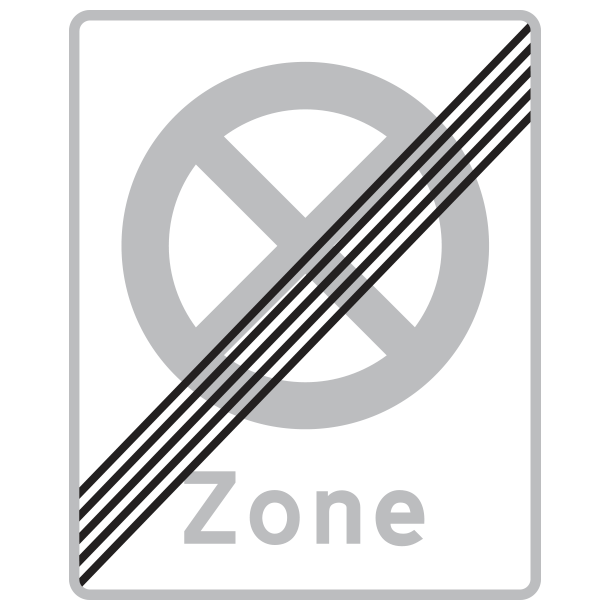 E69,2 - Ophr af zone med standsning forbudt - 50x40cm