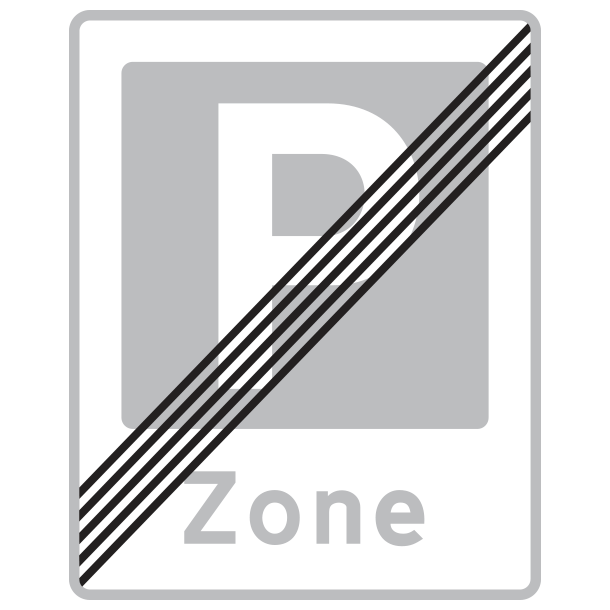 E69,3 - Ophr af zone med parkering - 60x50cm