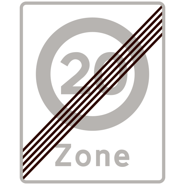 E69,4-20 - Ophr af zone med lokal hastighedsbegrnsning - 60x50cm