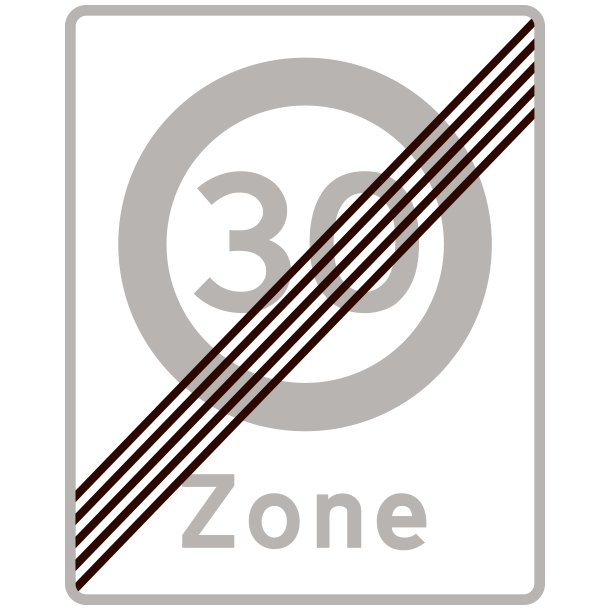 E69,4-30 - Ophr af zone med lokal hastighedsbegrnsning - 60x50cm