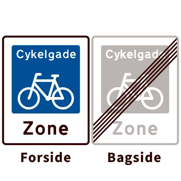 E47/E48 - Cykelgade og ophr - dobbeltsidet - 50x40cm