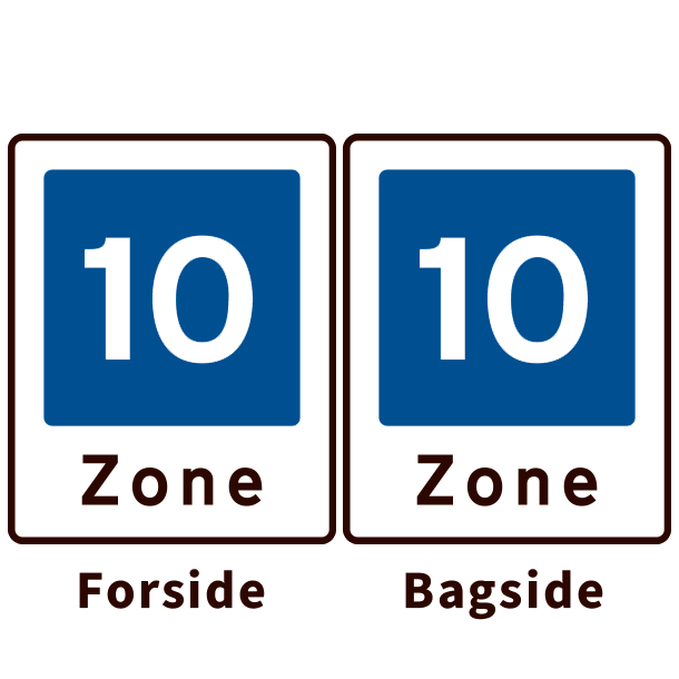 E53-10/E53-10 - Omrde med fartdmpning - dobbeltsidet - 60x50cm