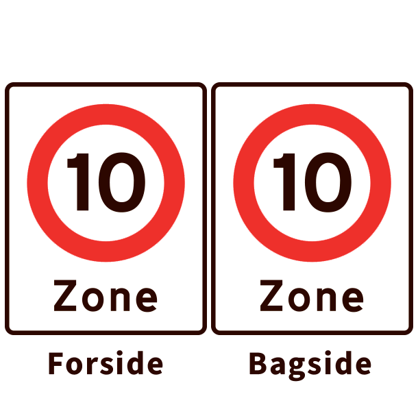 E68,4-10/E68,4-10 - Zone med lokal hastighedsbegrnsning - dobbeltsidet - 50x40cm