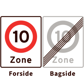 E68,4-10/E69,4-10 - Zone med lokal hastighedsbegrænsning og ophør - dobbeltsidet