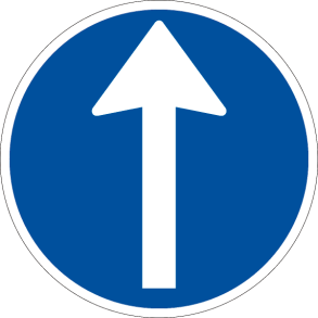 D11,1 - Påbudt kørselsretning frem