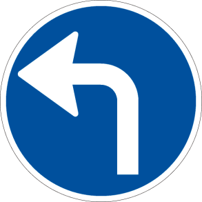 D11,4 - P�budt k�rselsretning sving venstre - 50cm