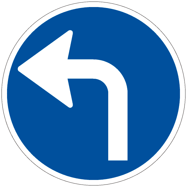 D11,4 - Pbudt krselsretning sving venstre - 50cm