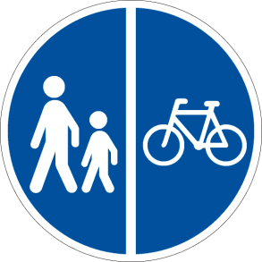 D26 - Delt sti, fodgængere venstre, cykler højre