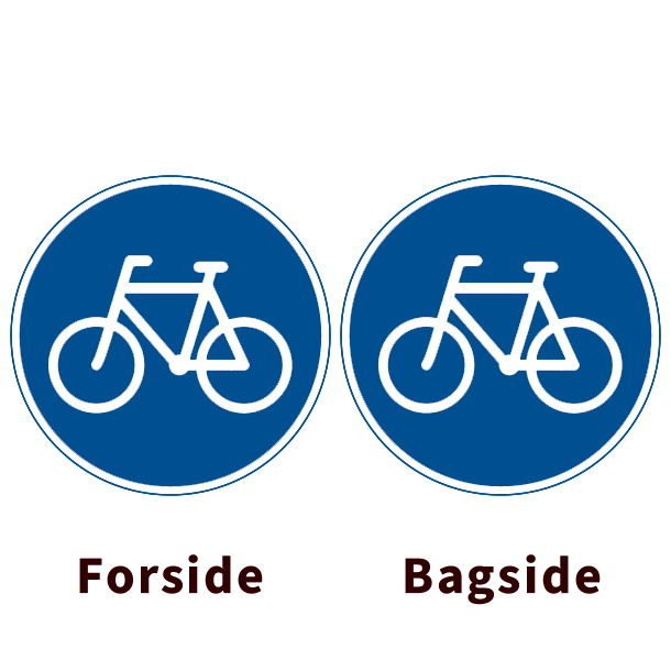 D21/D21 - Cykelsti - dobbeltsidet - 50cm