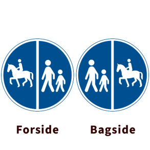 D26,1/D26,5 - Delt sti, fodgængere og ridning - dobbeltsidet