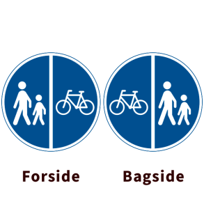 D26/D26,2 - Delt sti, fodgængere og cykler - dobbeltsidet