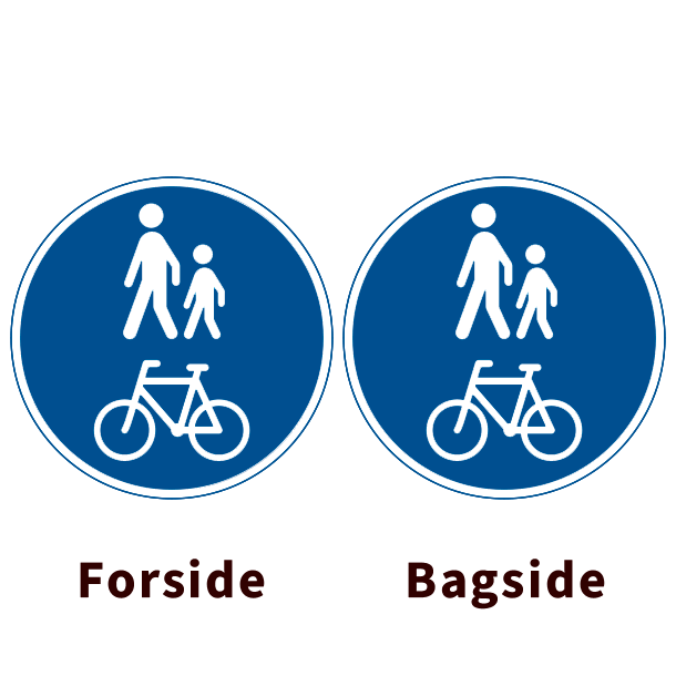 D27/D27 - Fllessti fodgngere og cykler - dobbeltsidet - 50cm