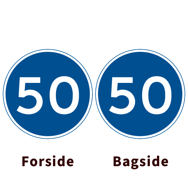 D55-50/D55-50 - Mindste hastighed - dobbeltsidet - 70cm