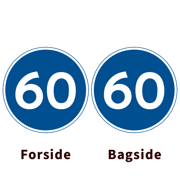 D55-60/D55-60 - Mindste hastighed - dobbeltsidet - 70cm