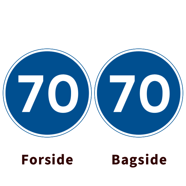 D55-70/D55-70 - Mindste hastighed - dobbeltsidet - 70cm