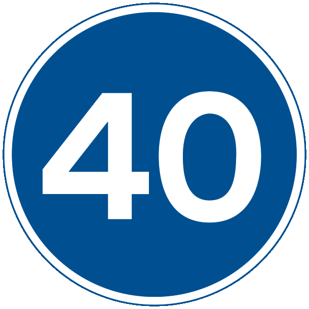 D55-40 - Mindste hastighed - 70cm