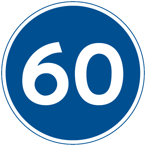 D55-60 - Mindste hastighed - 70cm