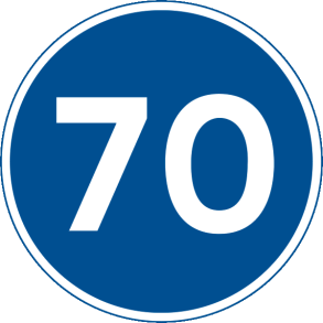 D55-70 - Mindste hastighed