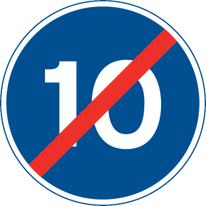 D56-10 - Ophør af mindste hastighed