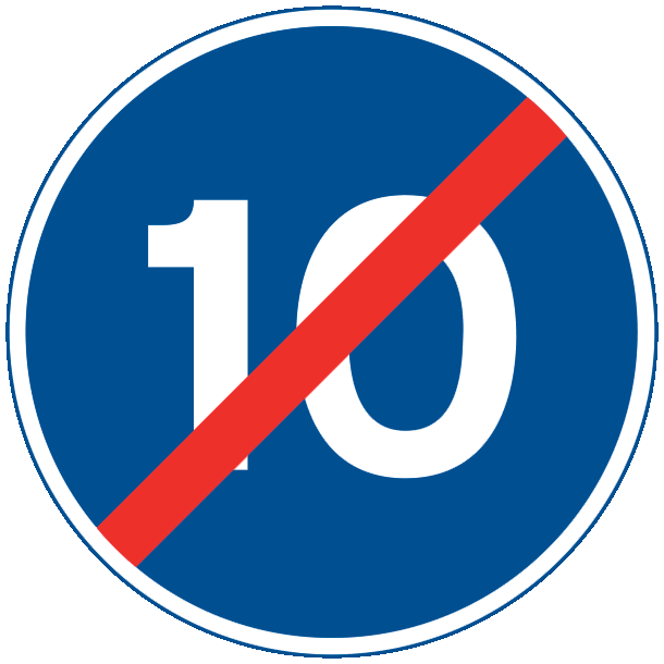 D56-10 - Oph�r af mindste hastighed - 30cm