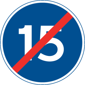 D56-15 - Ophør af mindste hastighed