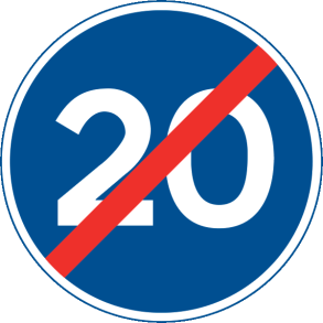 D56-20 - Ophør af mindste hastighed