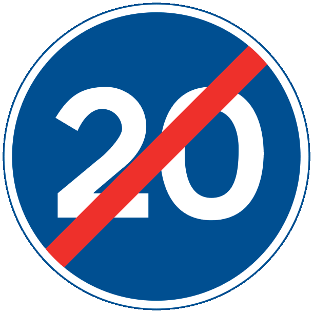 D56-20 - Oph�r af mindste hastighed - 70cm