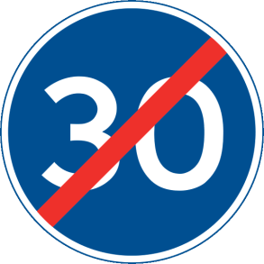 D56-30 - Ophør af mindste hastighed