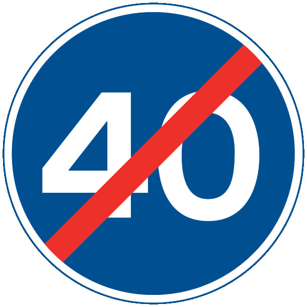 D56-40 - Oph�r af mindste hastighed - 30cm