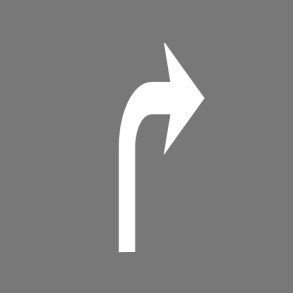 Premark Svingpil hjre komplet - 5000 mm - hvid