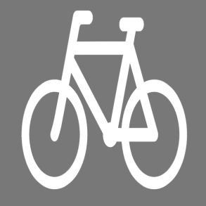 Premark Cykelsymbol - 2000 mm - hvid