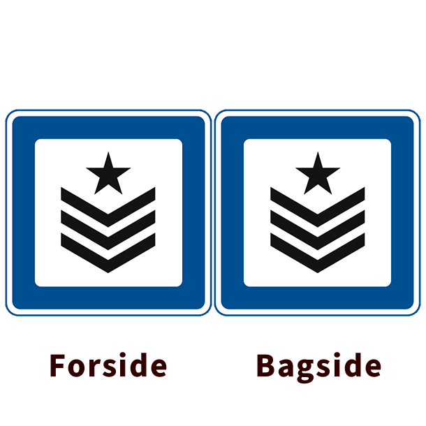 M127/M127 - Militr og lign. - dobbeltsidet - 50x50cm