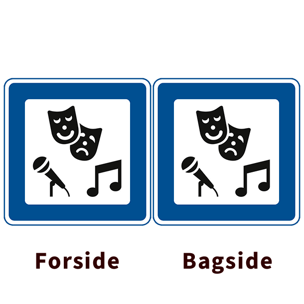 M130/M130 - Kulturhus og lign. - dobbeltsidet - 50x50cm