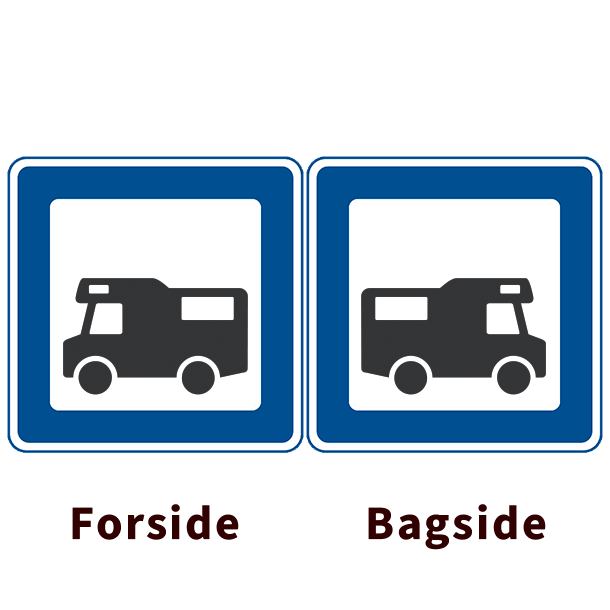 M32/M32 - Campingplads for autocampere - dobbeltsidet - 50x50cm