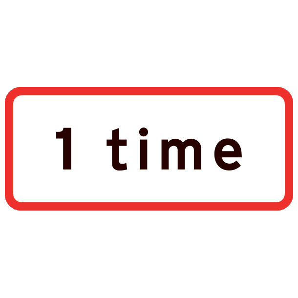 U3,1 - Tidsangivelse R/H/S (angiv tid) - 30x70cm