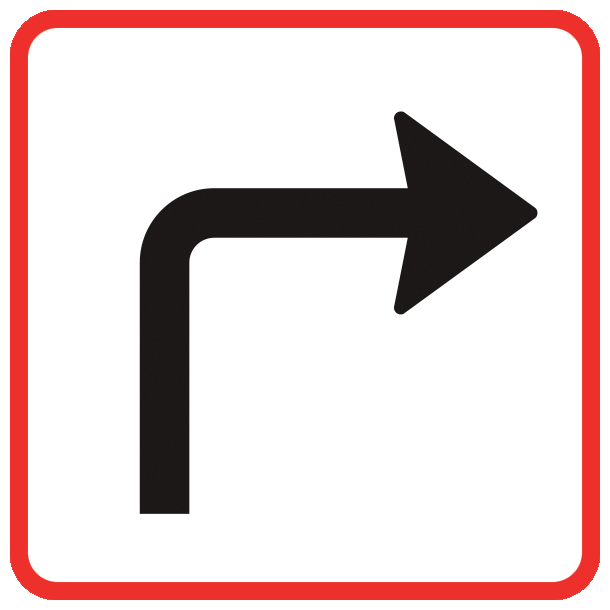 U6,1 - Pil frem til hjre R/H/S - 50x50cm