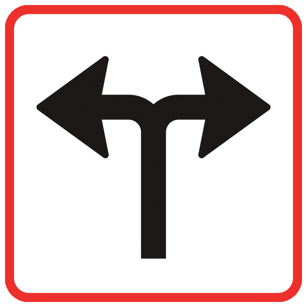 U6,5 - Pil frem til venstre og hjre R/H/S - 50x50cm