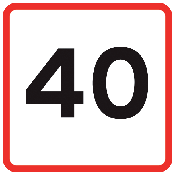 UA41 - Hastighed 40 - 50x50cm