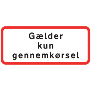 Undertavler til forbudstavler (C)