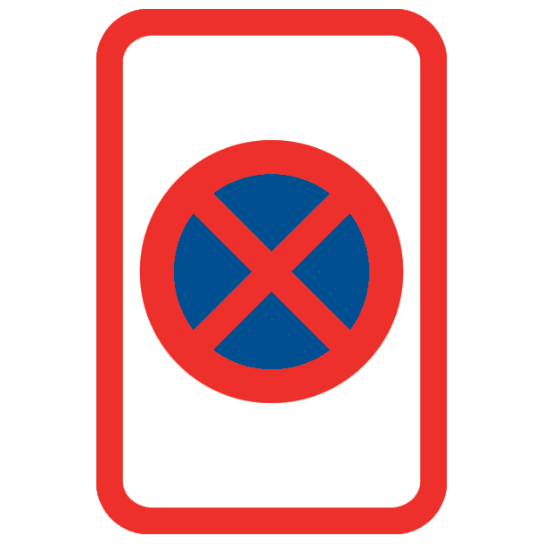 UC61 - Stopforbud R/H - 30x20cm