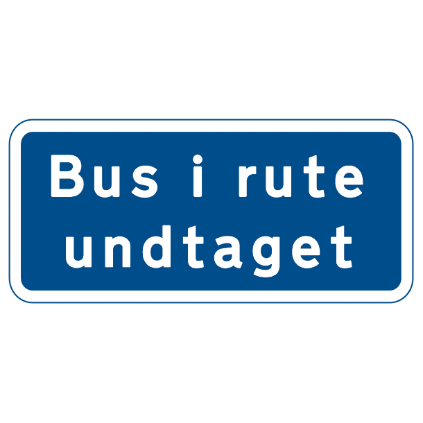 UD11,1 - Bus i rute undtaget - 30x70cm