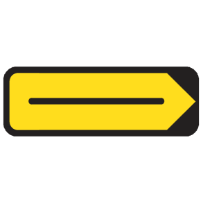 F14H - Pilevejviser gul, midlertidig mod højre